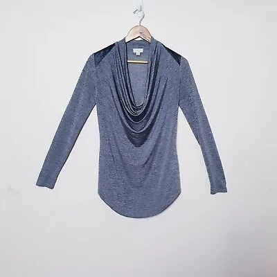 Buy Witchery Top Womens XS Extra Small Grey Cowl Neckline Long Sleeve Shirt • 9.45£