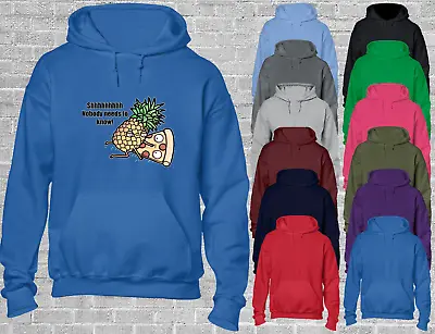 Buy Shhhh Nobody Needs To Know Hoody Hoodie Funny Joke Novelty Pizza Gift Idea Top • 16.99£