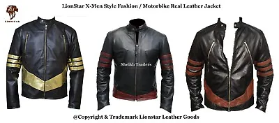 Buy Lionstar Unisex Wolverine X Style Casual Fancy Real Leather Jacket • 104.99£