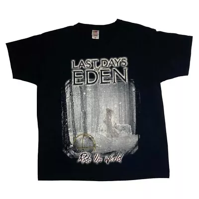 Buy LAST DAYS OF EDEN “Ride The World” Symphonic Power Heavy Metal Band T-Shirt XL • 16£