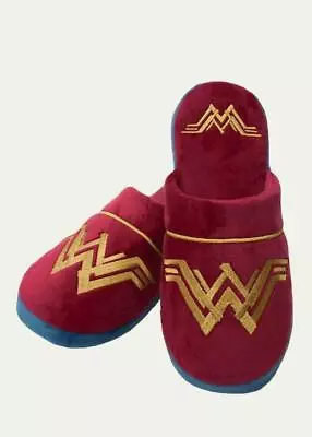 Buy Official Dc Comics Wonder Woman Maroon Slippers Ladies Large Uk 5-7 Bnwt • 14.95£