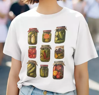 Buy Pickle Jar T Shirt - Vintage - Retro - %100 Cotton • 12.95£