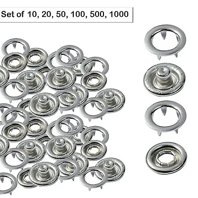Buy PRYM 8mm 9.5mm 10mm Prong Ring Snap Poppers Fastener Studs For DIY Baby Clothes • 148.29£