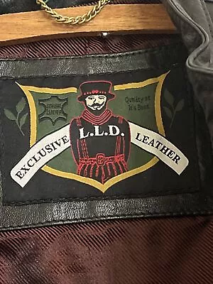 Buy Vintage Lld Mens Leather Jacket Size Uk Small  Black Genuine Leather • 30£