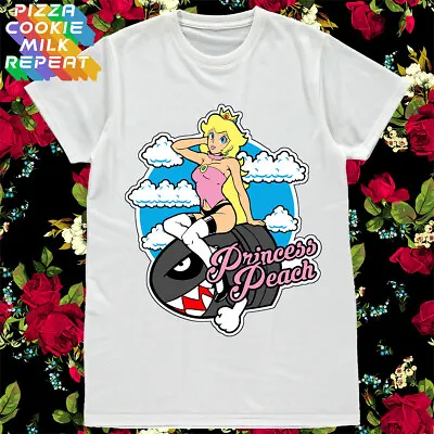Buy Super Mario Princess Peach Video Game Pinup Men's Women's Unisex Adults T-shirt • 11.95£