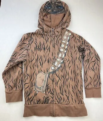 Buy Youth Boys Chewbacca Zip Up Hoodie Jacket Star Wars Costume Design 5t • 5.52£