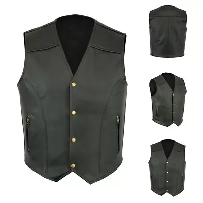 Buy Mens Vest Jackets Coats M-4XL Motorcycle Biker Outdoor Outwear Riding Club • 26.60£