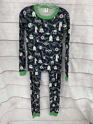 Buy Hanna Andersson Pajamas Christmas Star Wars Ornaments 160 14 Holiday Black Green • 11.84£