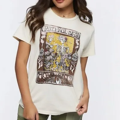 Buy Grateful Dead Life Clothing Co Cream Skeleton T-Shirt Women’s M/L • 23.68£