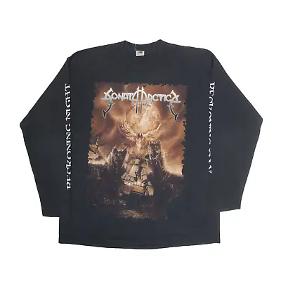 Buy FRUIT OF THE LOOM Sonata Arctica Band T-Shirt Black Long Sleeve Mens XL • 38.23£