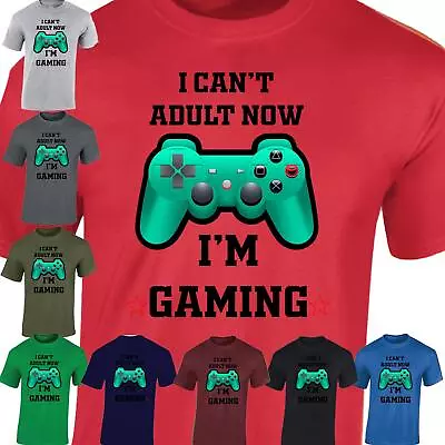 Buy I Can't Adult Now Men Kids T Shirt Gamer Tee Cool Gaming Wear Top Unique Gift • 11.99£