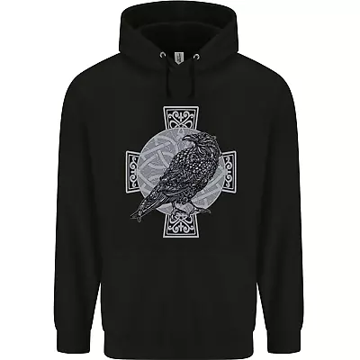 Buy Odin Celtic Raven Viking Tattoo Cross Runic Mens 80% Cotton Hoodie • 24.99£