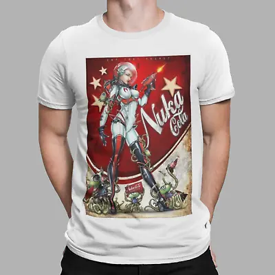 Buy Official T-shirt Retro Video Gamer Nuka Cola Poster Gift Tee Space Alien • 6.99£