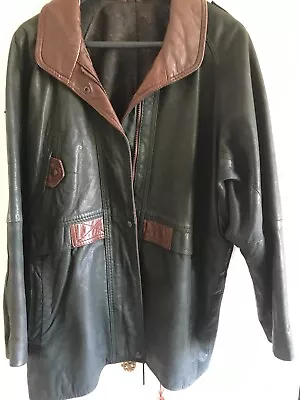Buy Ladies  Corher  Of Leeds Forest Green Leather Jacket Size 14/16 In New Condition • 50£