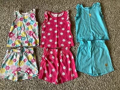 Buy Girls T-Shirt & Short Sets X 3 Very Good Condition Size 5-6 Years • 5.50£