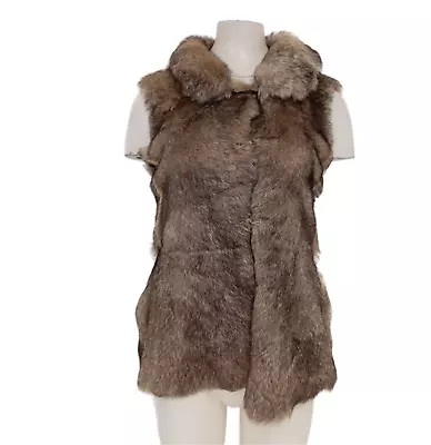 Buy L.K.BENNETT Ladies UK Medium Faux Fur Sheepskin & Leather Gilet Jacket PRELOVED  • 9.99£