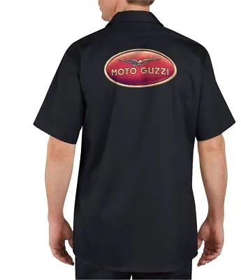 Buy Moto Guzzi II  - Mechanics Graphic Work Shirt  Short Sleeve • 28.41£