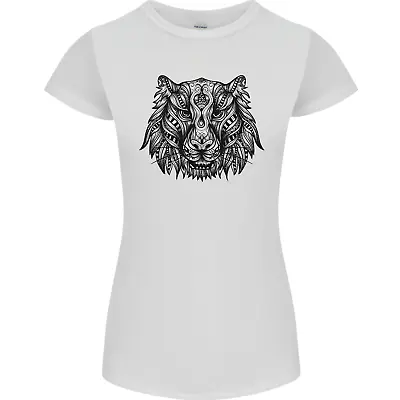 Buy Mandala Art Tiger Womens Petite Cut T-Shirt • 9.99£