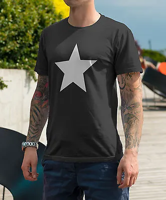 Buy White Five-pointed Star American Military T Shirt M-XXL BLACK • 9.99£