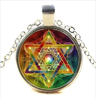 Buy Metatron's Cube Necklace Pendant Number 13 Kabbalah Statement Chain Jewellery • 4.75£