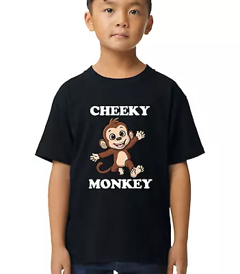 Buy Cheeky Monkey Kids T Shirt Top Funny Childrens Boys Top Gift Cute Design • 7.99£