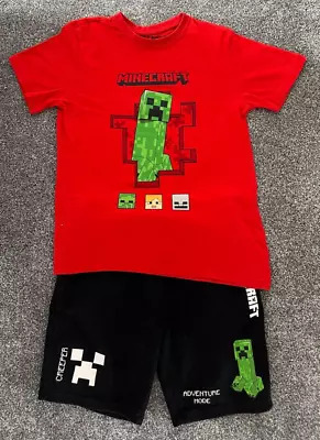 Buy Minecraft Creeper T-shirt & Shorts 9-10 Years • 4£