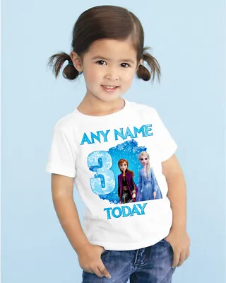 Buy Personalised Birthday Frozen T Shirt Olaf , Elsa , Anna Any Name Any Number Gift • 10.99£