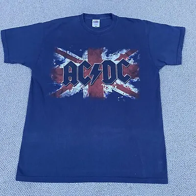 Buy ACDC T Shirt Medium Blue London Stadium 2016 Tour Short Sleeve Guns N Roses • 29£