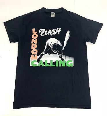 Buy The Clash London Calling Graphic Print Black Punk Rock Band T-Shirt Size XS • 9.99£