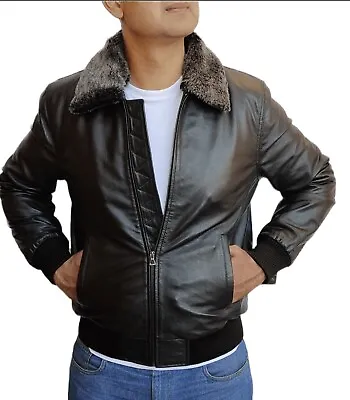 Buy Original Cow Leather Men Fur Jacket  • 75£