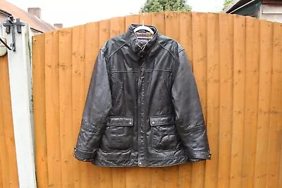 Buy John Rocha Men's Genuine Leather Jacket, Dark Brown, Size XXL • 44.99£