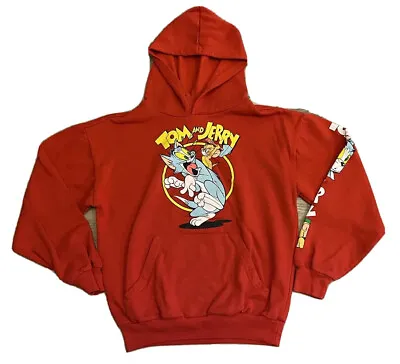 Buy Tom And Jerry Mouse Kids Red Graphic Hoodie Size Small • 10.23£