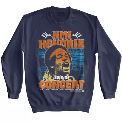 Buy Jimi Hendrix Live In Concert Men's Sweat T Shirt Rock Band Tour Merch • 58.44£