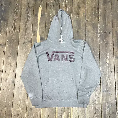 Buy Vans Hoodie Mens Y2K Graphic Spellout Skating Sweatshirt, Grey, Large • 15£