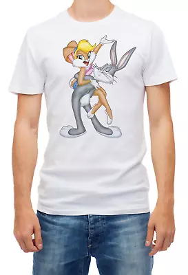 Buy Bugs Bunny And Lola In Lap Short Sleeve White Men's T Shirt K828 • 9.69£