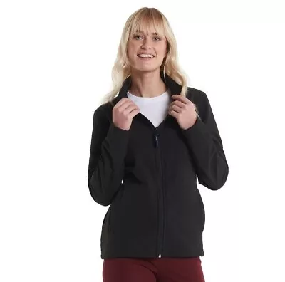 Buy Uneek Ladies Classic Full Zip Soft Shell Jacket Top Coat Waterproof (UC613) • 24.99£