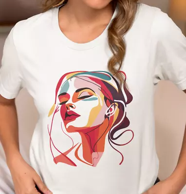 Buy Abstract Art T Shirt - One Line - Sexy Girl - %100 Cotton • 12.95£