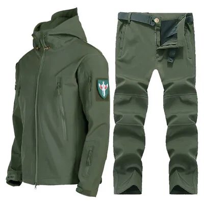 Buy Mens Tactical Coat Combat Waterproof Jacket Winter Warm Hooded Outdoor Jacket • 38.99£