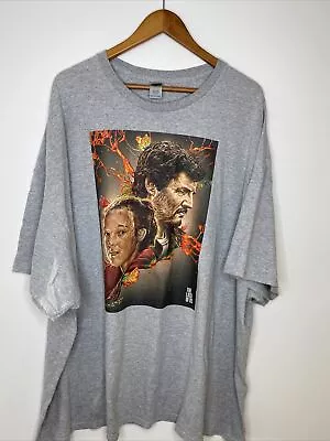 Buy The Last Of Us Shirt Mens 5XL Video Game Grey Short Sleeve Graphic Print • 15.35£