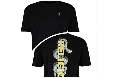 Buy RELIGION Men's Black T-Shirt Snake Skeleton Print On The Back • 27.50£