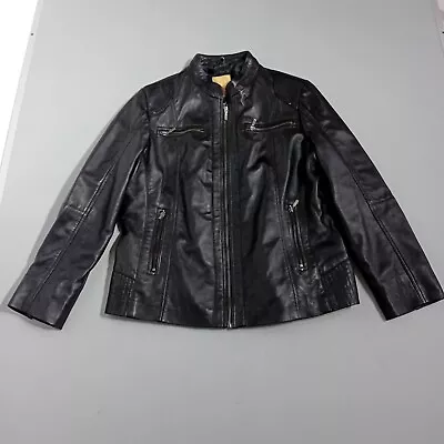 Buy Aviatrix Leather Jacket Mens Large Black Vintage Retro Cafe Biker Classic  • 37.97£