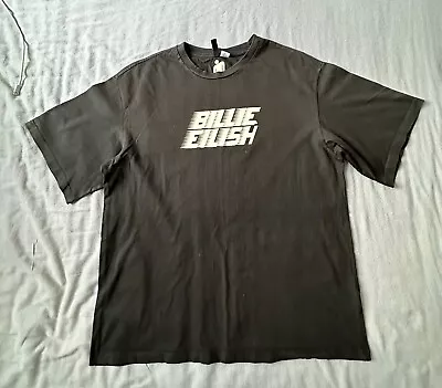 Buy Black T-Shirt, T-Shirt Size M Oversized T-Shirt, Billie Eilish  T-shirt • 12.90£