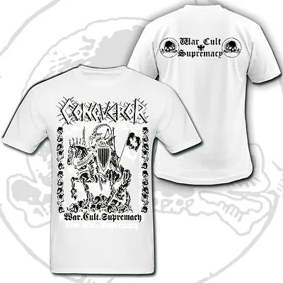 Buy Conqueror - War Cult Supremacy - T-Shirt (WHITE) Revenge, Blasphemy, Diocletian • 15.53£