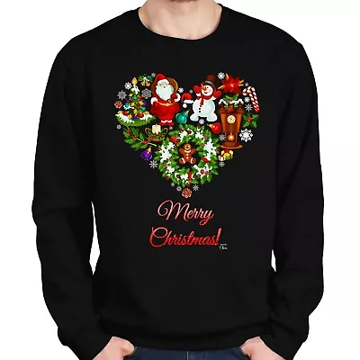Buy 1Tee Mens Merry Christmas Love Heart Made Of Christmas Favourites Jumper • 19.99£