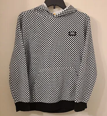 Buy Vans Hoodie Youth Large Checkered Black White Pullover Sweatshirt Kids Boys • 19.73£