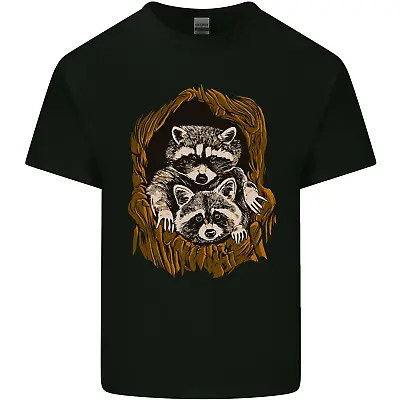 Buy Raccoons In A Tree Mens Cotton T-Shirt Tee Top • 8.75£