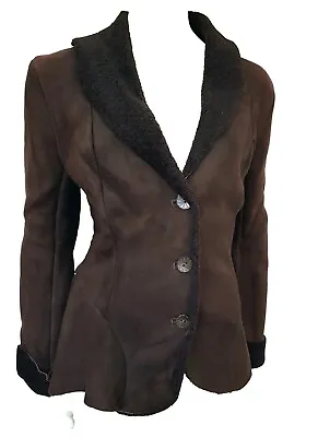 Buy Real Sheepskin Shearling Lady's Jacket Sz Xs S 6 8 10 • 84.99£