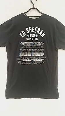 Buy Ed Sheeran Divide Worl Tour Tshirt Black Medium • 8.99£
