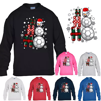 Buy Ho Ho Ho Football Christmas Boys Sweatshirt Xmas Santa Girls Kids Gift Jumper • 14.99£