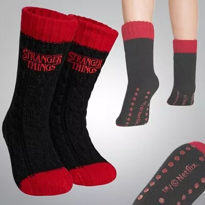 Buy Official Stranger Things TV Show Series Slipper Socks Womens Ladies Fan Gift • 6.99£